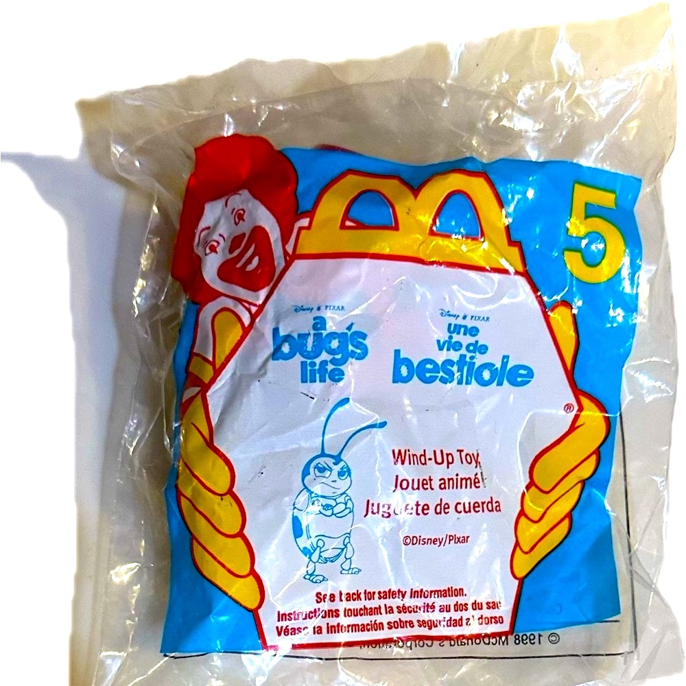 VTG 1998 DISNEY PIXAR BUGS LIFE LADYBUG MCDONALDS WIND UP HAPPY MEAL TOY SEALED